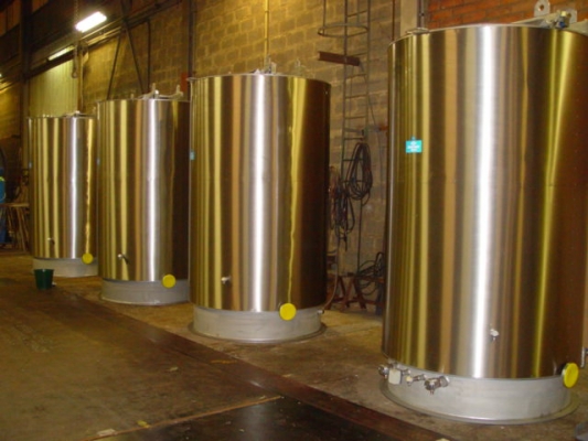 Chocoladetanks inox - recente realisatie