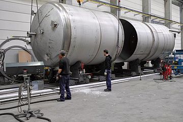 Réservoir sous pression en construction