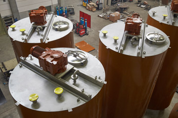 Chocoladetanks en -pompen