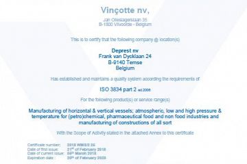ISO 9001:2015 en 3834-2